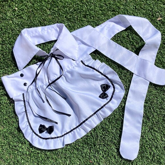 "French Maid" costume/cosplay apron & collar, Lolita-style - Picture 1 of 3